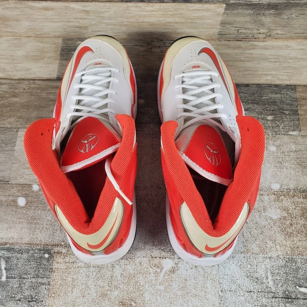 Nike Zoom Merciless Pro Shark Mens Turf Football Cleats 352639-182 Orange 12.5